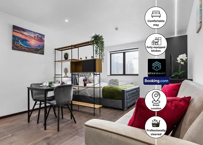 Stylish Studio Apt By Stay Smart Short Lets & Serviced Accommodation Woodstock With Free Wifi
