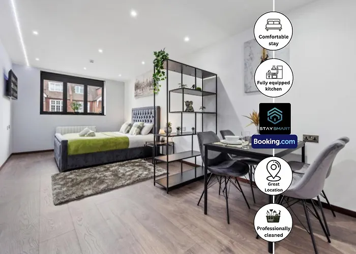 Stylish Studio Apt By Stay Smart Short Lets & Serviced Accommodation Woodstock With Free Wifi