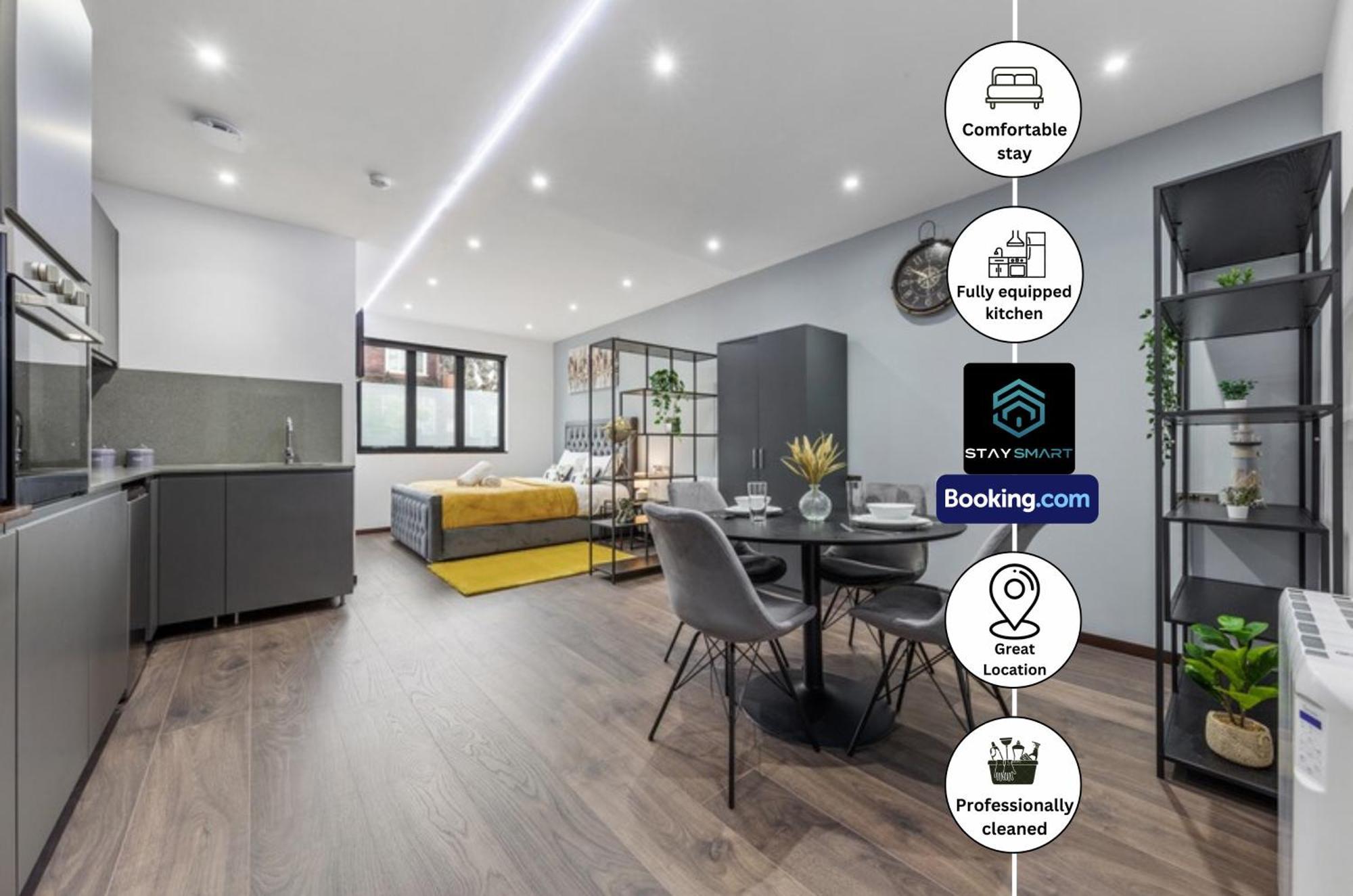 Stylish By Smart Short Lets & Serviced Woodstock With Free Wifi Лондон